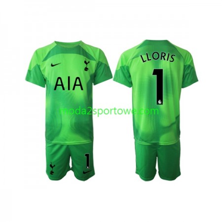 Koszulka Tottenham Hotspur Hugo Lloris 1 Bramkarska Dziecięcy Wyjazdowe Stroje Piłkarskie 2022/23 Krótki Rękaw